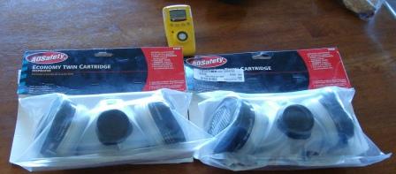 Gas Masks and SO2 detector for Hilo Volcano